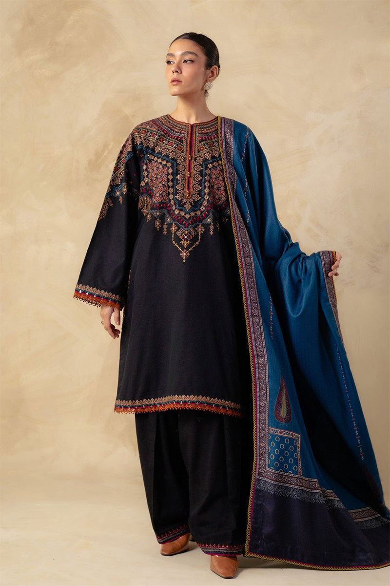 ZARA SHAH JAHAN - 3PC DHANAK EMBROIDERED CL-W143