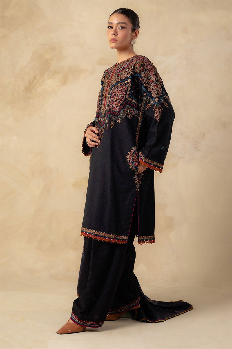 ZARA SHAH JAHAN - 3PC DHANAK EMBROIDERED CL-W143