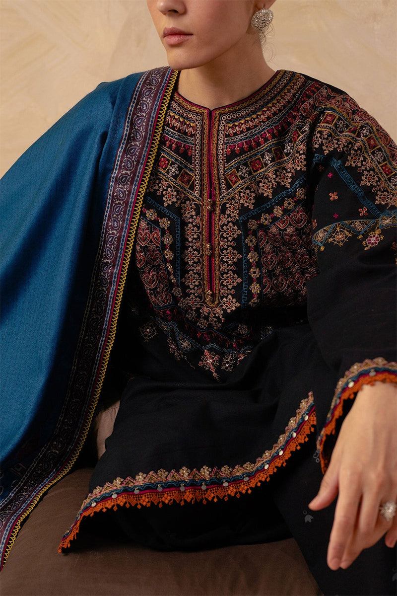 ZARA SHAH JAHAN - 3PC DHANAK EMBROIDERED CL-W143