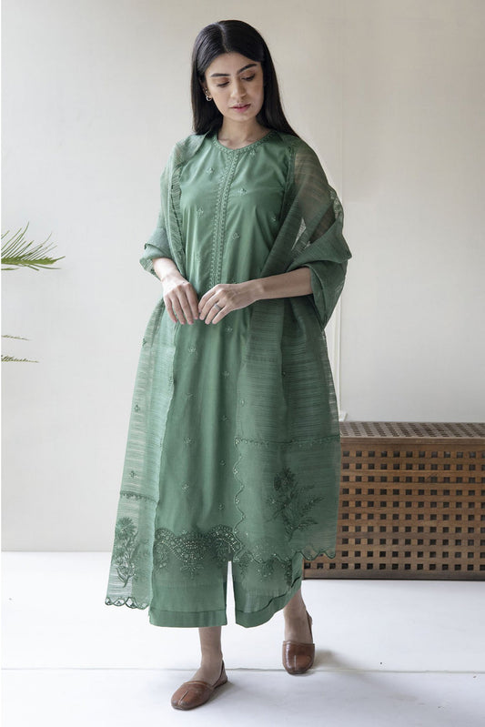 DYOT - 3PC DHANAK EMBROIDERED CL-W23