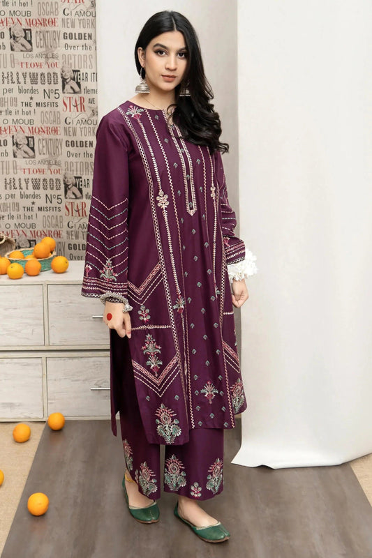 URGE - 3PC DHANAK EMBROIDERED CL-W153